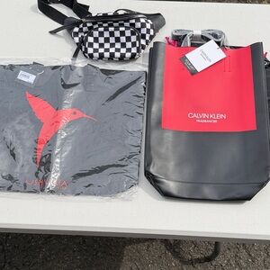 Calvin Klein Black and Red Men’s Tote Bag